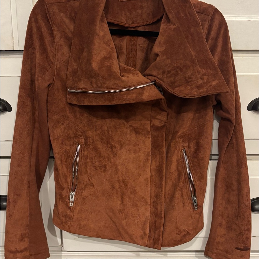 Blank NYC Rust Suede Leather Jacket